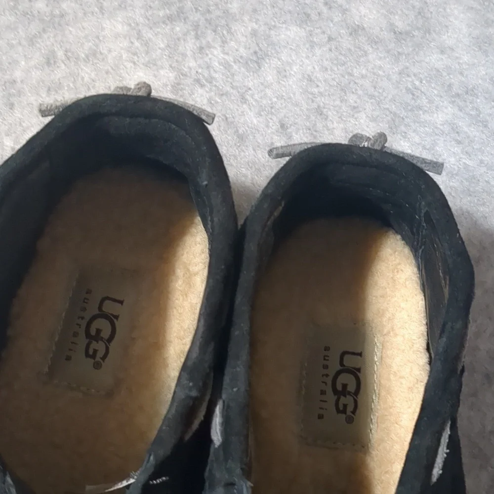 UGG Australia Black Suede Women's Moccasin Booties Size 9.5 - Picture 5 of 10